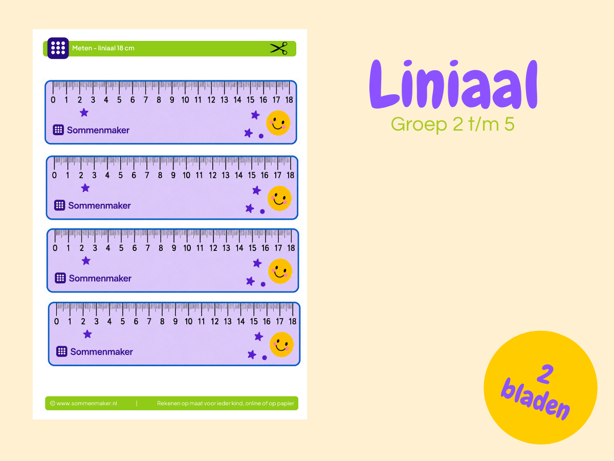 Meten – liniaal voor groep 2 t/m 5