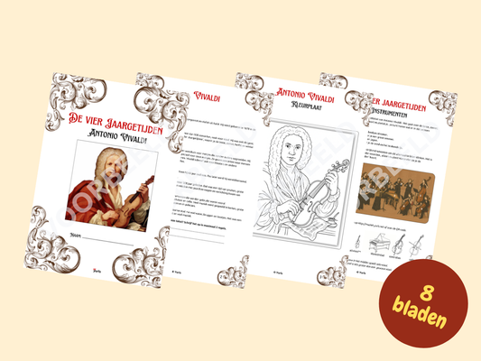 Werkboekje Vivaldi – werkbladen over De Vier Jaargetijden, Antonio Vivaldi