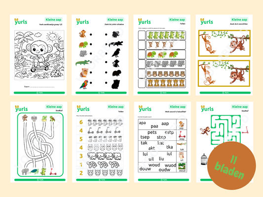 Werkboekje Kleine Aap – werkbladen voor groep 1/2