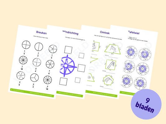 Rekenboekje – werkbladen voor groep 6