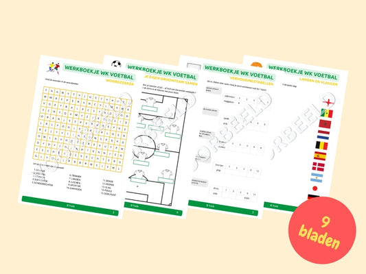 Werkboekje WK Voetbal – werkbladen voor groep 5/6