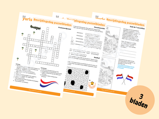 Puzzelbladen Bevrijdingsdag – werkbladen voor groep 6/7/8