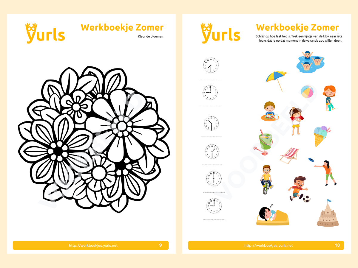 Werkboekje Zomer – werkbladen voor groep 3