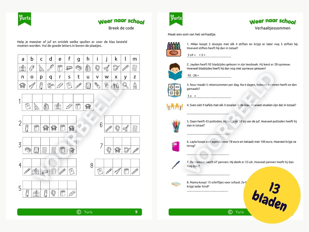 Werkboekje Weer naar School – werkbladen voor groep 5