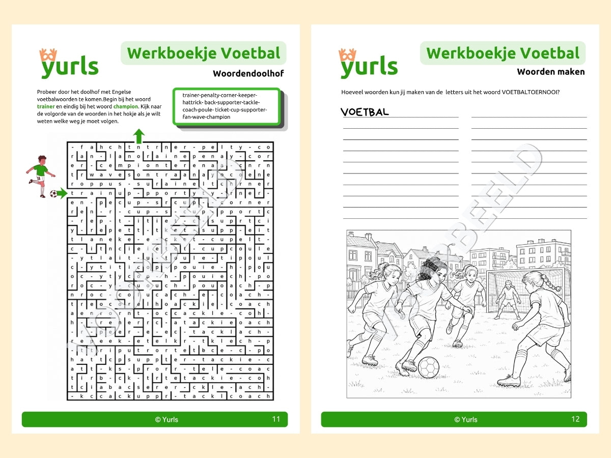 Werkboekje Voetbal – werkbladen voor groep 7/8