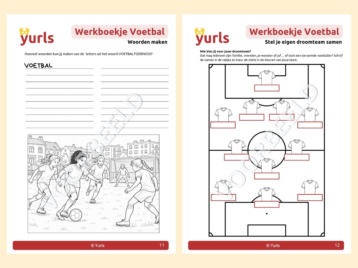 Werkboekje Voetbal België 5de en 6de leerjaar – werkbladen voor groep 7/8