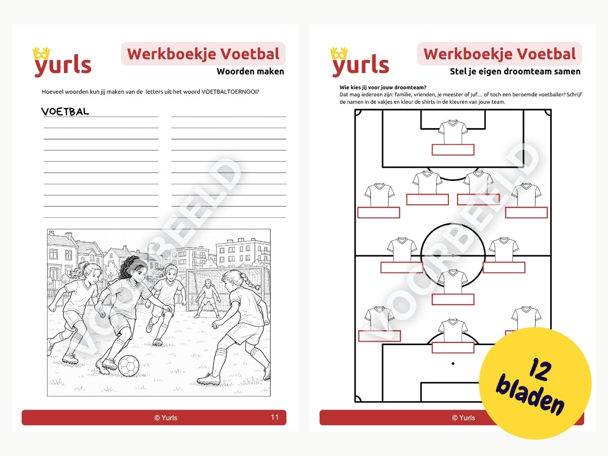 Werkboekje Voetbal België 5de en 6de leerjaar – werkbladen voor groep 7/8