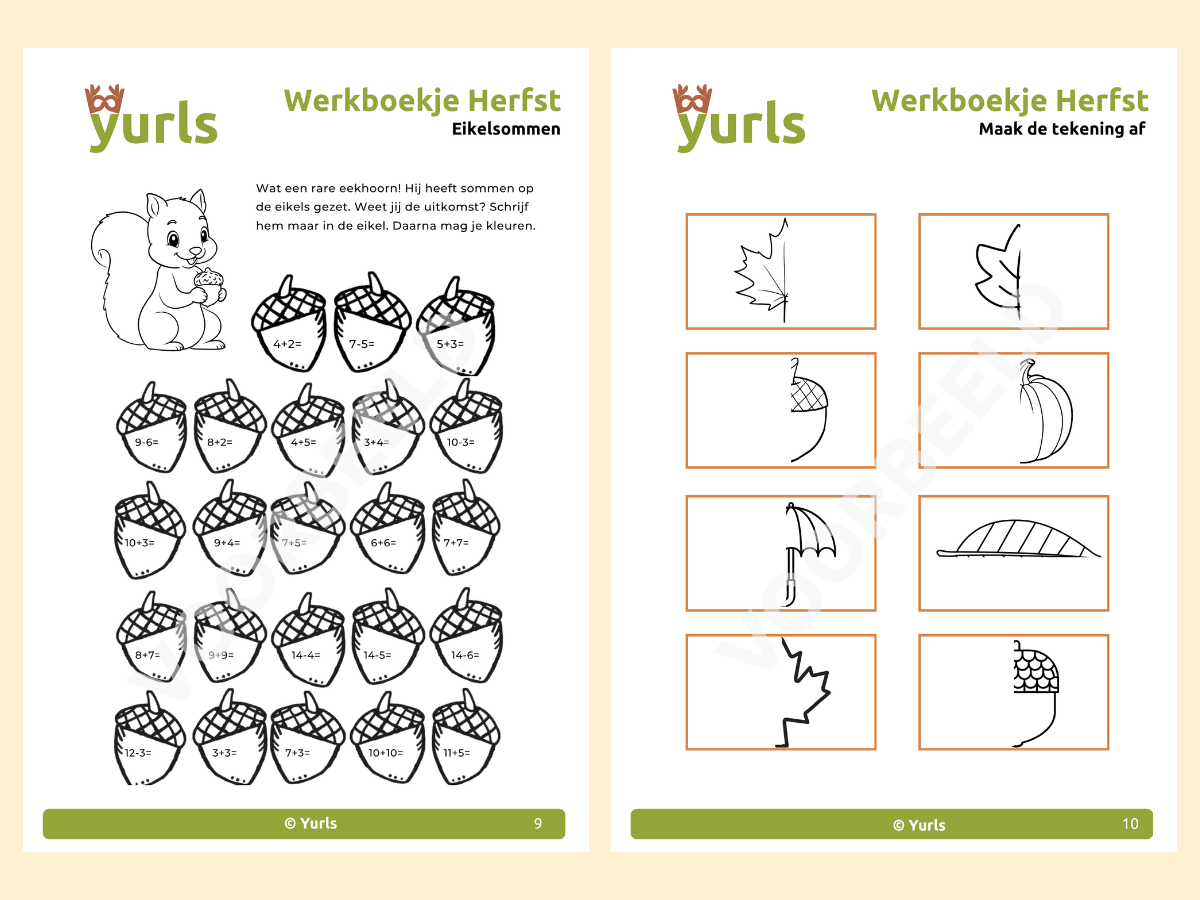 Werkboekje Herfst – werkbladen voor groep 3