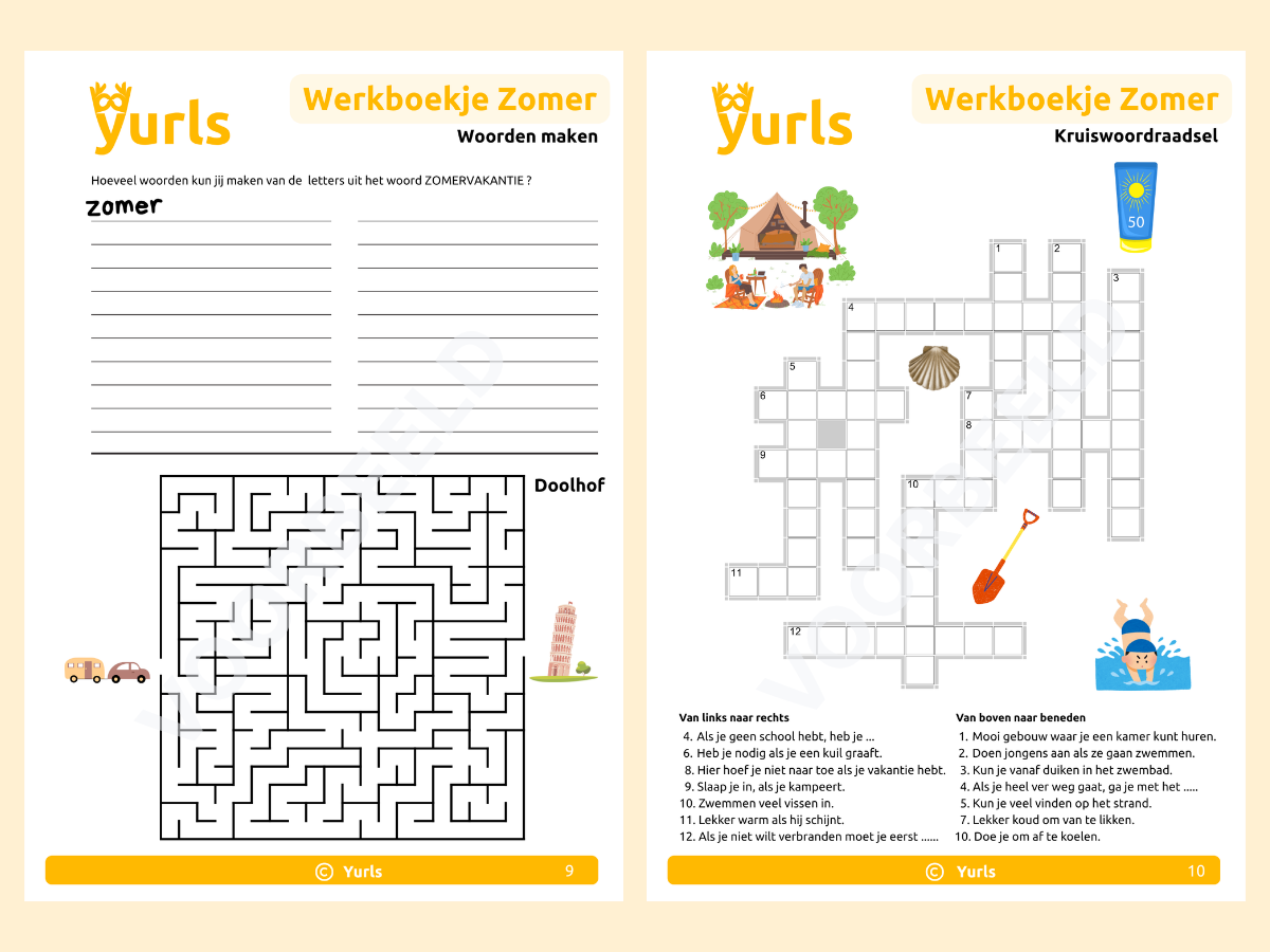 Werkboekje Zomer – werkbladen voor groep 5