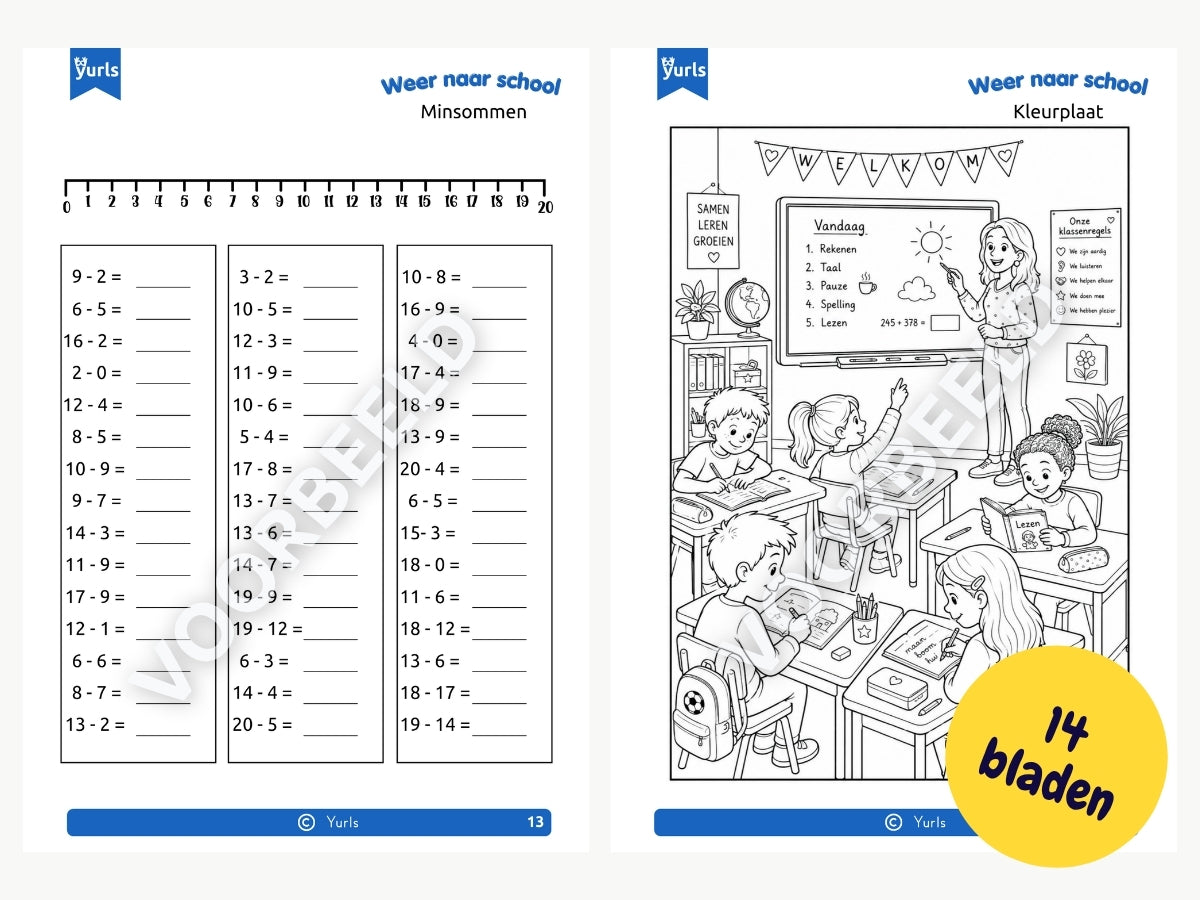 Werkboekje Weer naar School – werkbladen voor groep 4