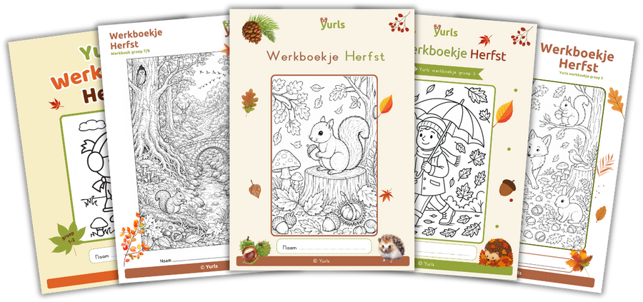 Werkboekjes Herfst, covers