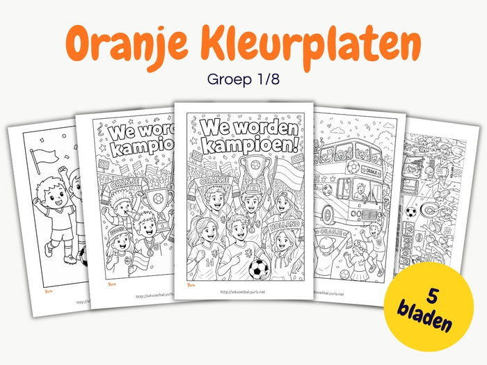 Oranje Kleurplaten – voor groep 1 t/m 8