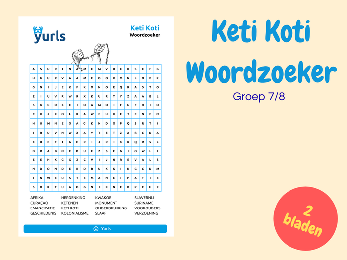 Keti Koti – woordzoeker