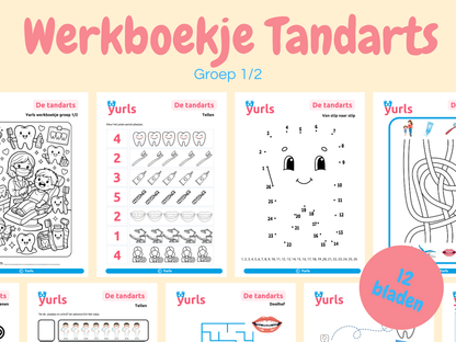 Werkboekje Tandarts – werkbladen voor groep 1/2