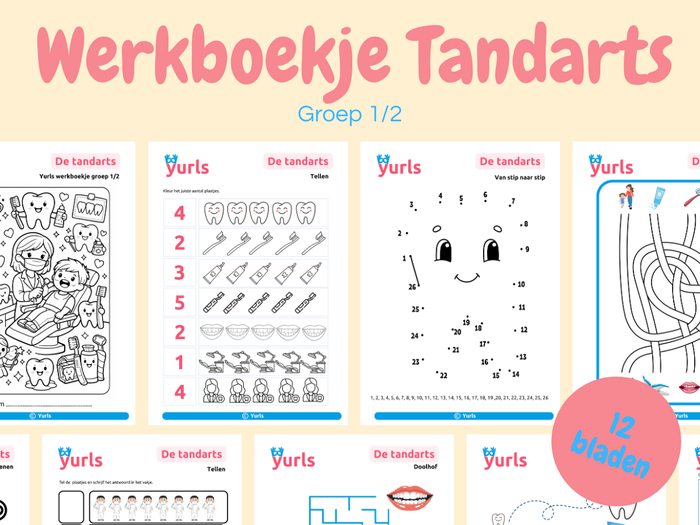 Werkboekje Tandarts – werkbladen voor groep 1/2