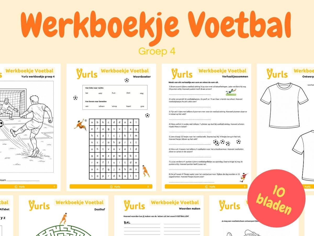 Werkboekje Voetbal – werkbladen voor groep 4