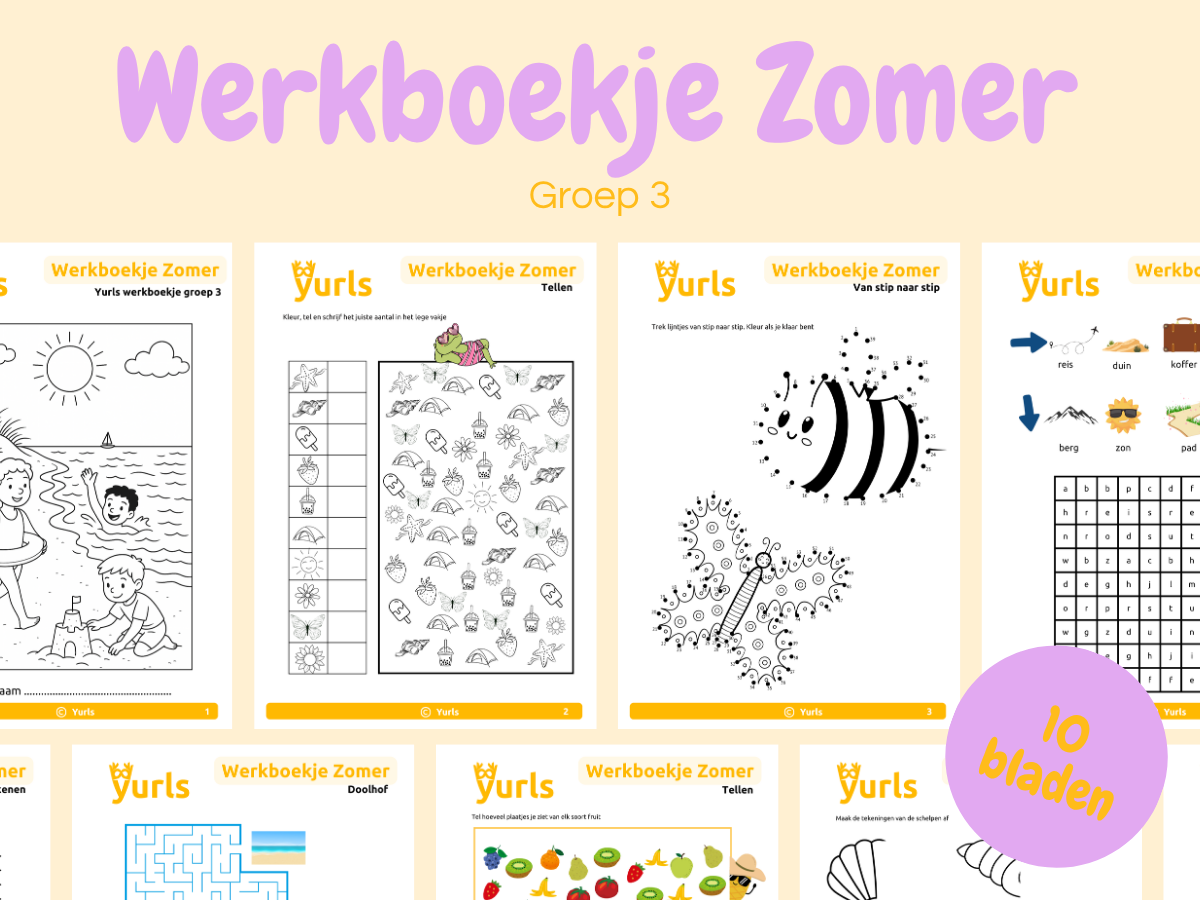 Werkboekje Zomer – werkbladen voor groep 3