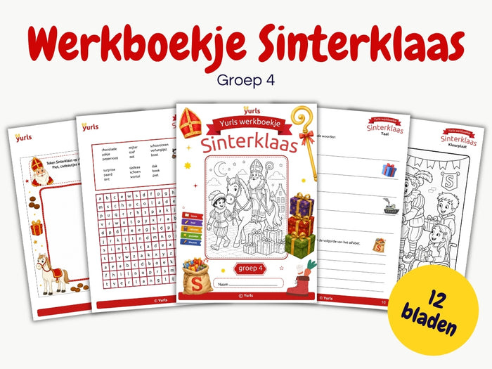 Werkboekje Sinterklaas groep 4 - overzicht van de werkbladen