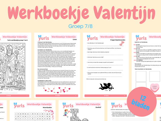 Werkboekje Valentijn – werkbladen voor groep 7/8