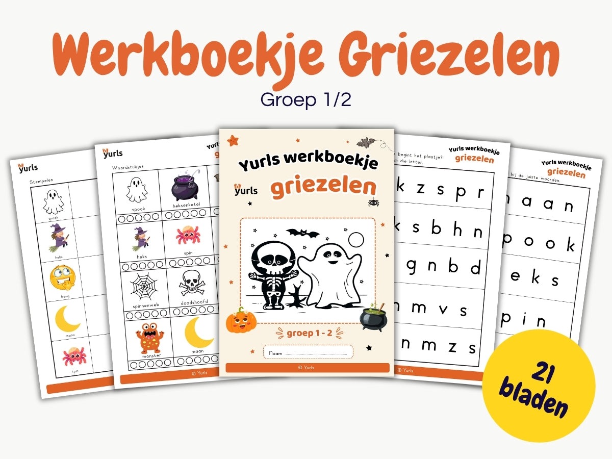 Werkboekje Griezelen – werkbladen voor groep 1/2