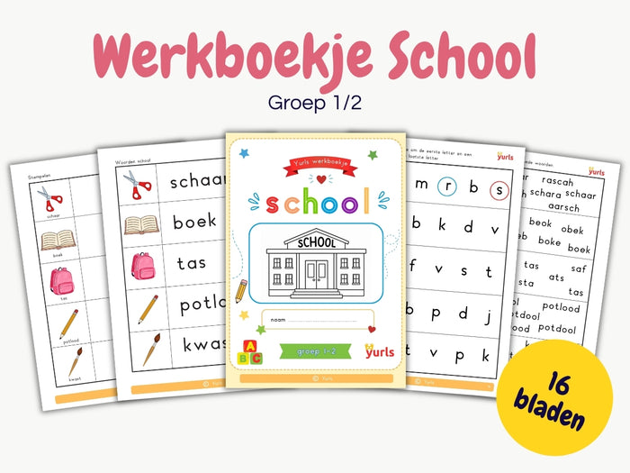 Werkboekje School – werkbladen voor groep 1/2