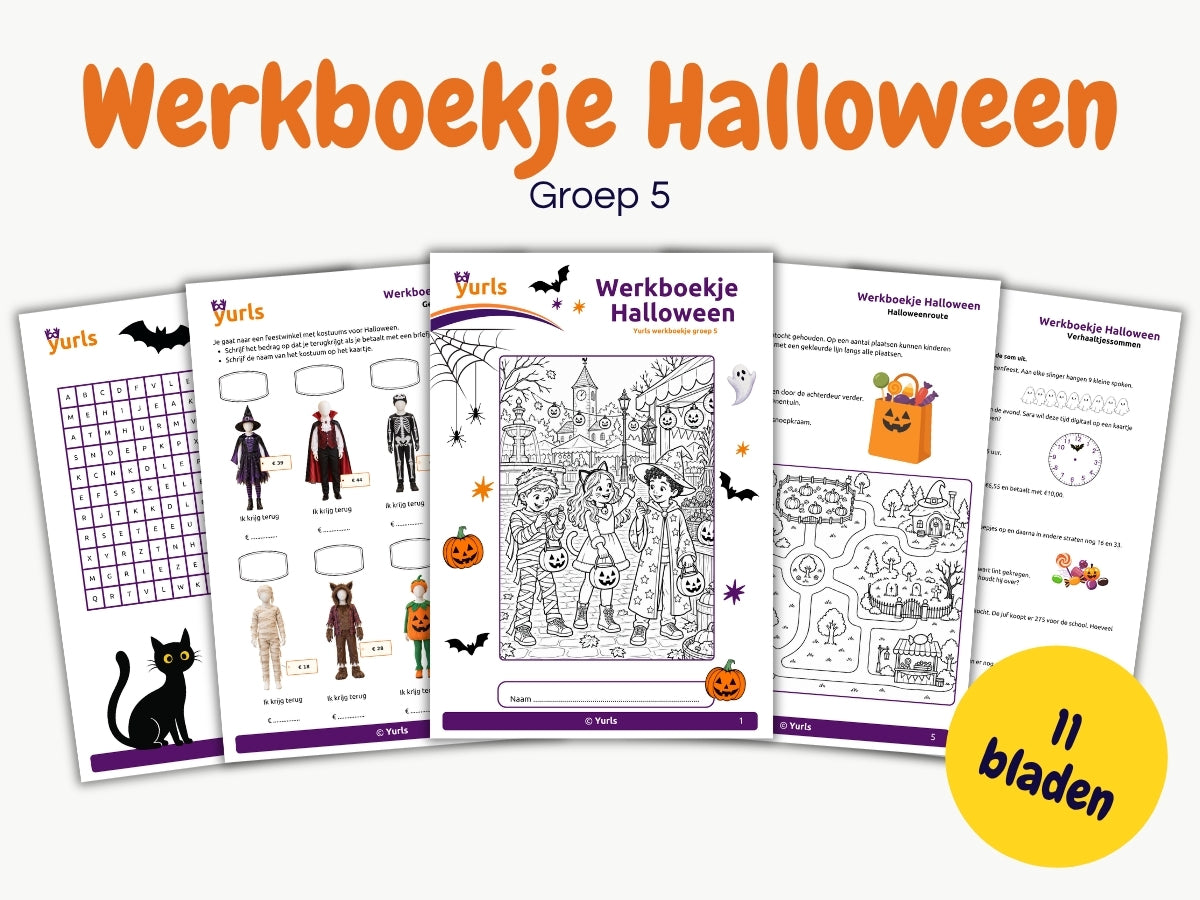 Werkboekje Halloween – werkbladen groep 5
