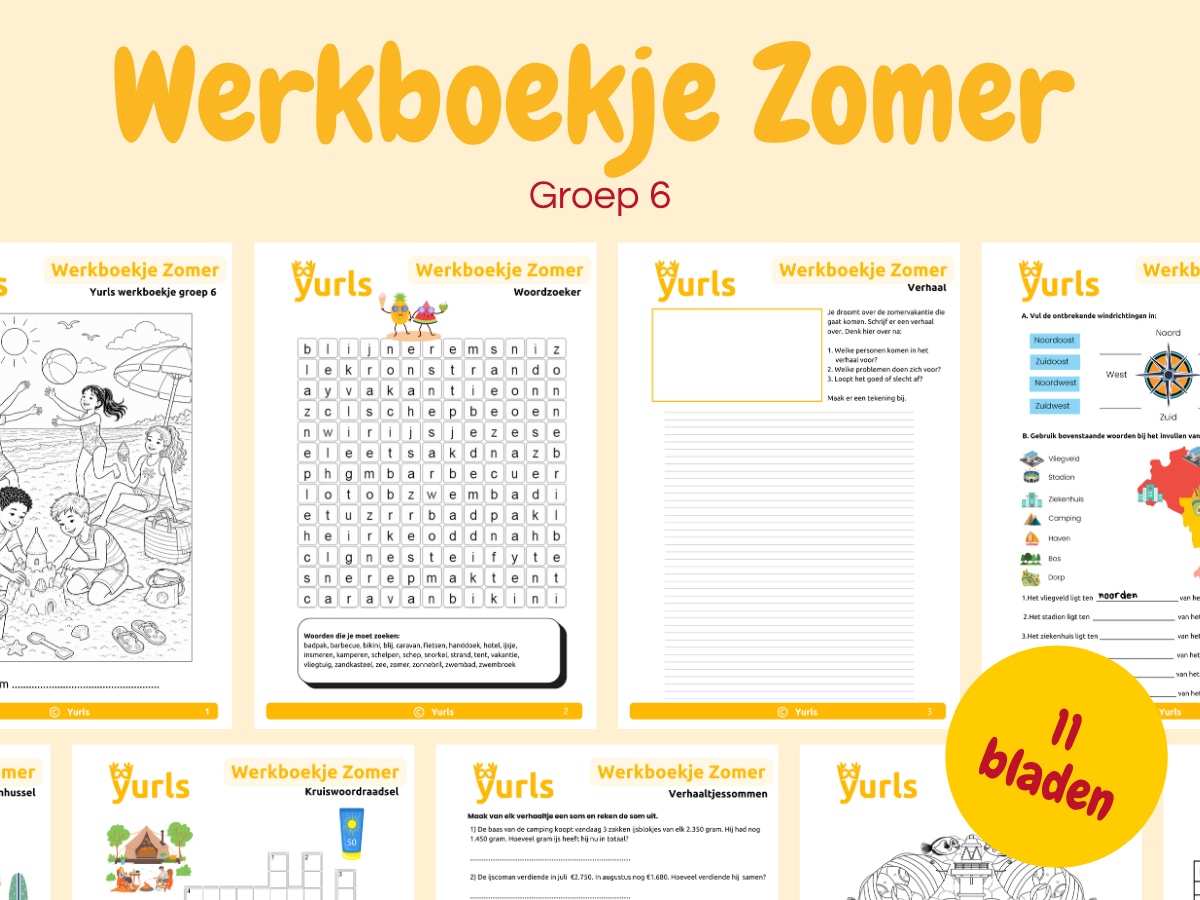 Werkboekje Zomer – werkbladen voor groep 6
