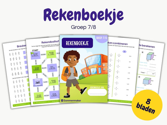 Rekenboekje – werkbladen voor groep 7/8