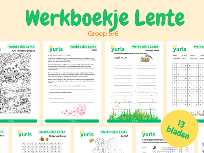 Werkboekje Lente – werkbladen voor groep 5/6
