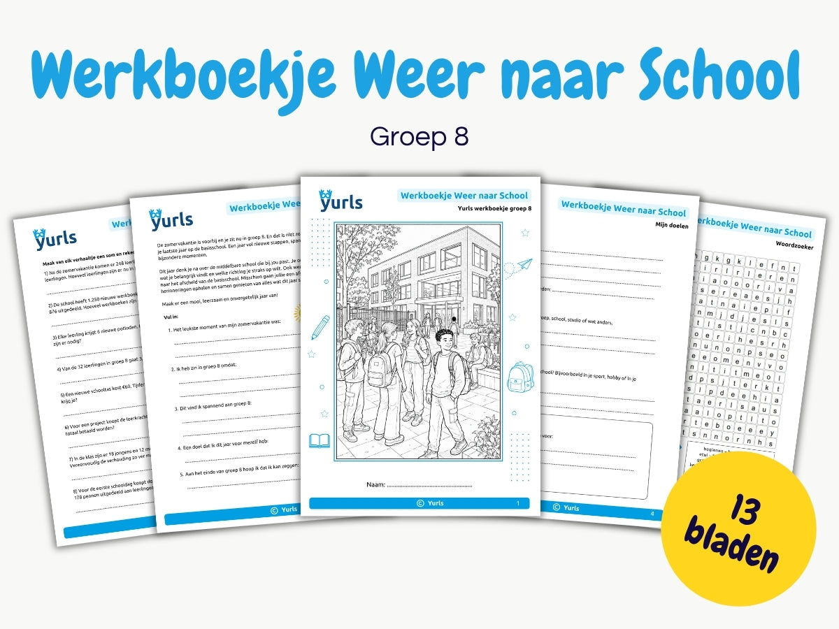 Werkboekje Weer naar School – werkbladen groep 8