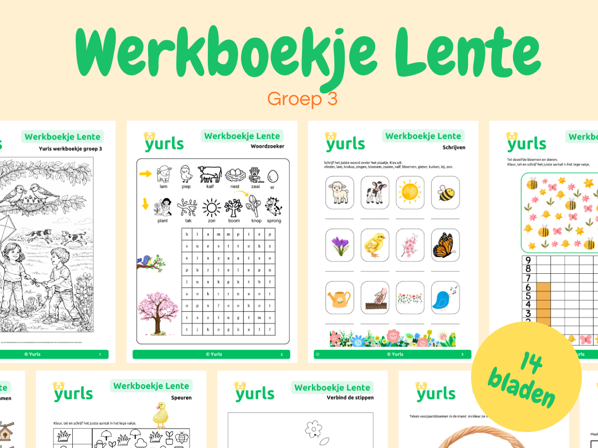 Werkboekje Lente – werkbladen voor groep 3