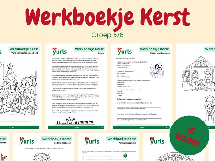 Werkboekje Kerst – werkbladen groep 5/6