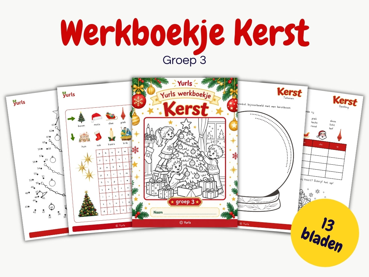 Werkboekje Kerst – werkbladen groep 3