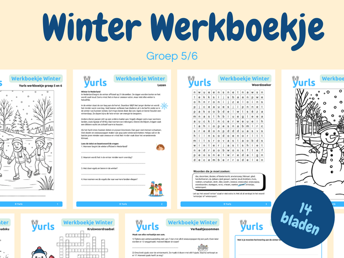 Werkboekje Winter – werkbladen groep 5/6