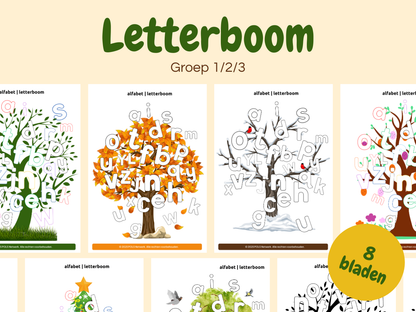 Letterboom – werkbladen voor groep 1/2/3