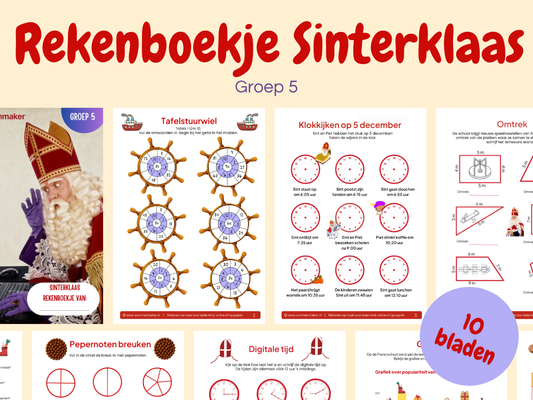 Rekenboekje Sinterklaas – werkbladen voor groep 5