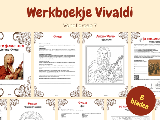 Werkboekje Vivaldi – werkbladen over De Vier Jaargetijden, Antonio Vivaldi