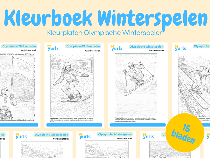 Kleurboek Winterspelen – kleurplaten Olympische Winterspelen