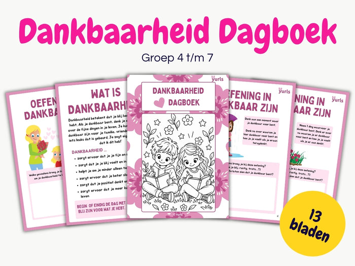 Dankbaarheid Dagboek – groep 4 t/m 7