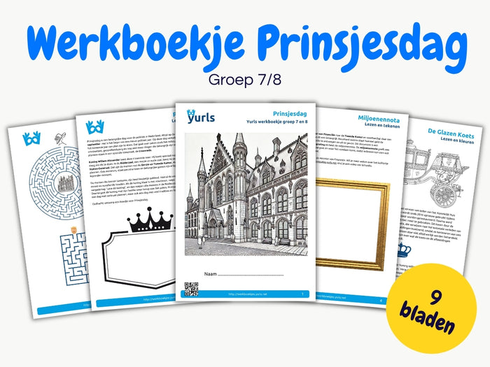 Werkboekje Prinsjesdag – werkbladen groep 7/8