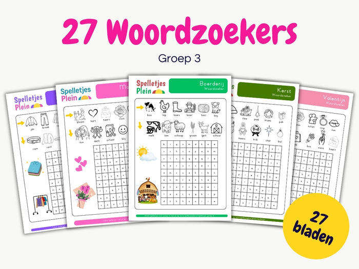 27 Woordzoekers – woordzoekers groep 3