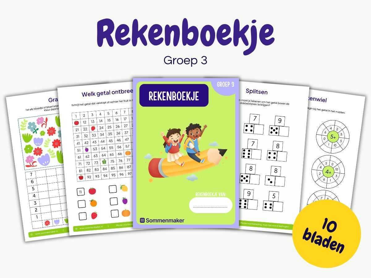 Rekenboekje – werkbladen voor groep 3