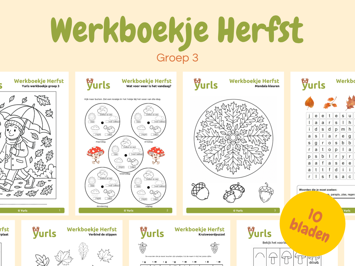 Werkboekje Herfst – werkbladen voor groep 3