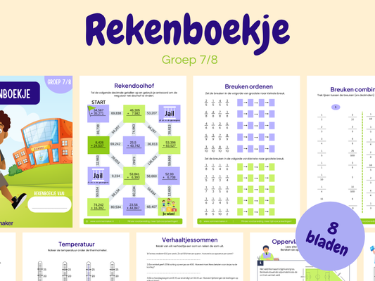 Rekenboekje – werkbladen voor groep 7/8