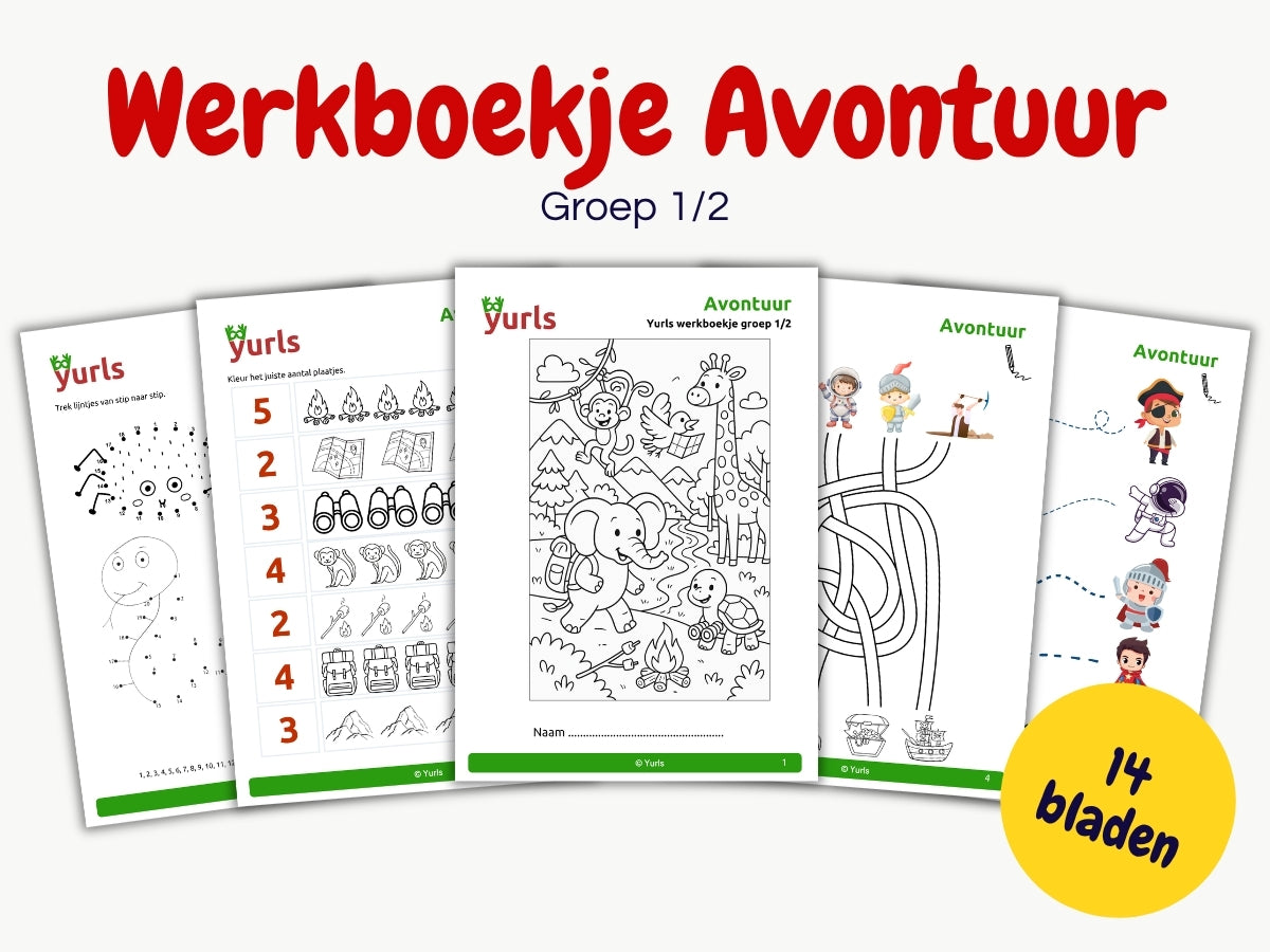 Werkboekje Avontuur – werkbladen voor groep 1/2