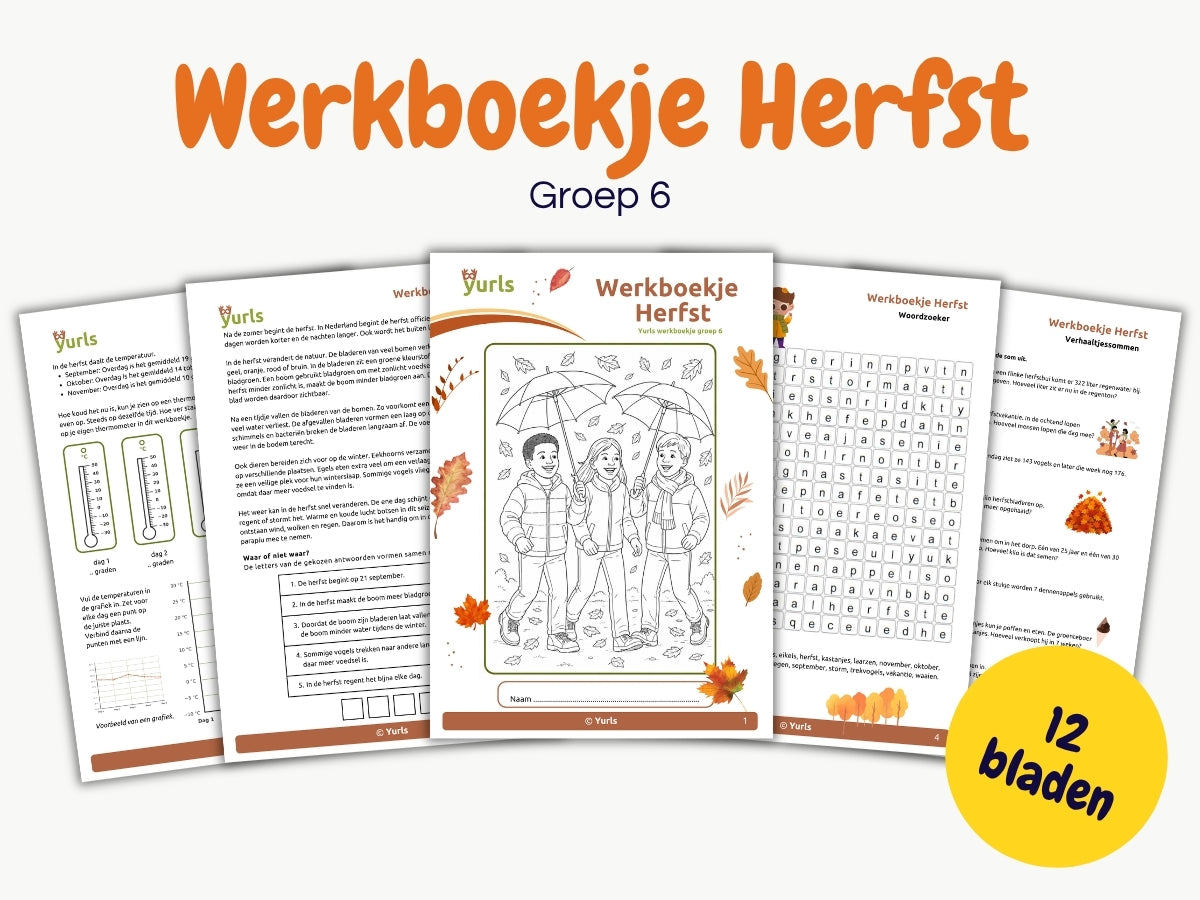 Werkboekje Herfst – werkbladen voor groep 6