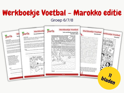 Werkboekje Voetbal Marokko editie – werkbladen voor groep 6/7/8