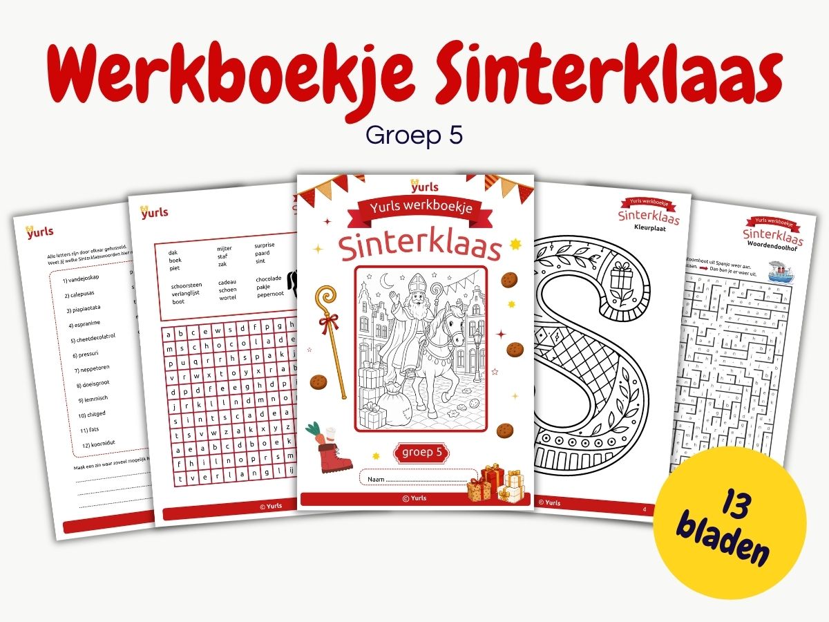 Werkboekje Sinterklaas – werkbladen voor groep 5