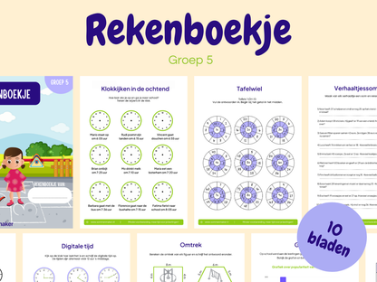 Rekenboekje – werkbladen voor groep 5