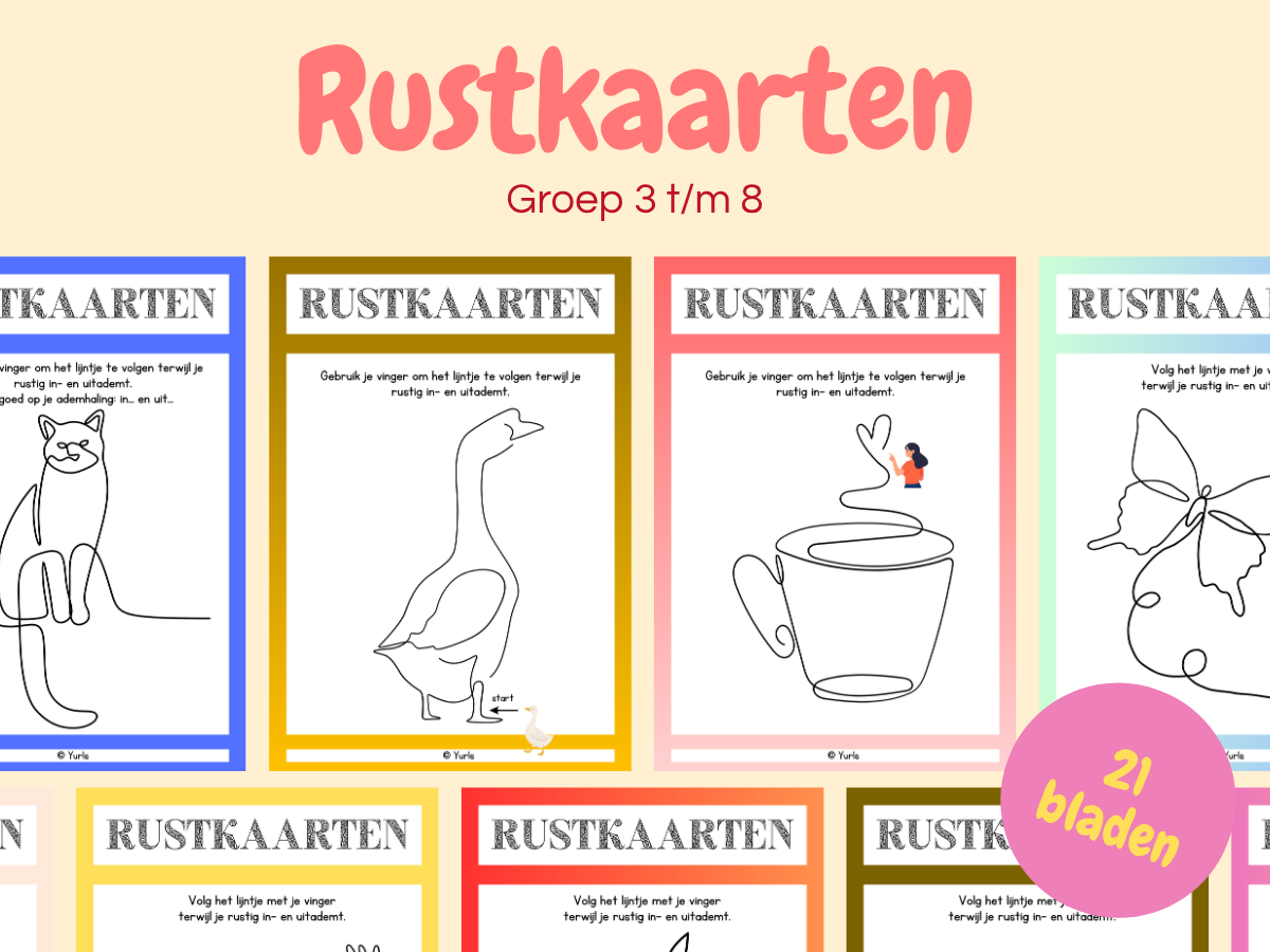 Rustkaarten – werkbladen voor groep 3 t/m 8